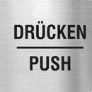 Piktogramm Drücken / Push Edelstahl Piktogramme Drücken / Push online-tuerschilder.com 70x70mm 