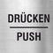 Piktogramm Drücken / Push Edelstahl Piktogramme Drücken / Push online-tuerschilder.com 70x70mm 