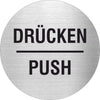 Piktogramm Drücken / Push Edelstahl