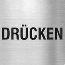 Piktogramm Drücken Edelstahl Piktogramme Drücken schwarz online-tuerschilder.com 70x70mm 