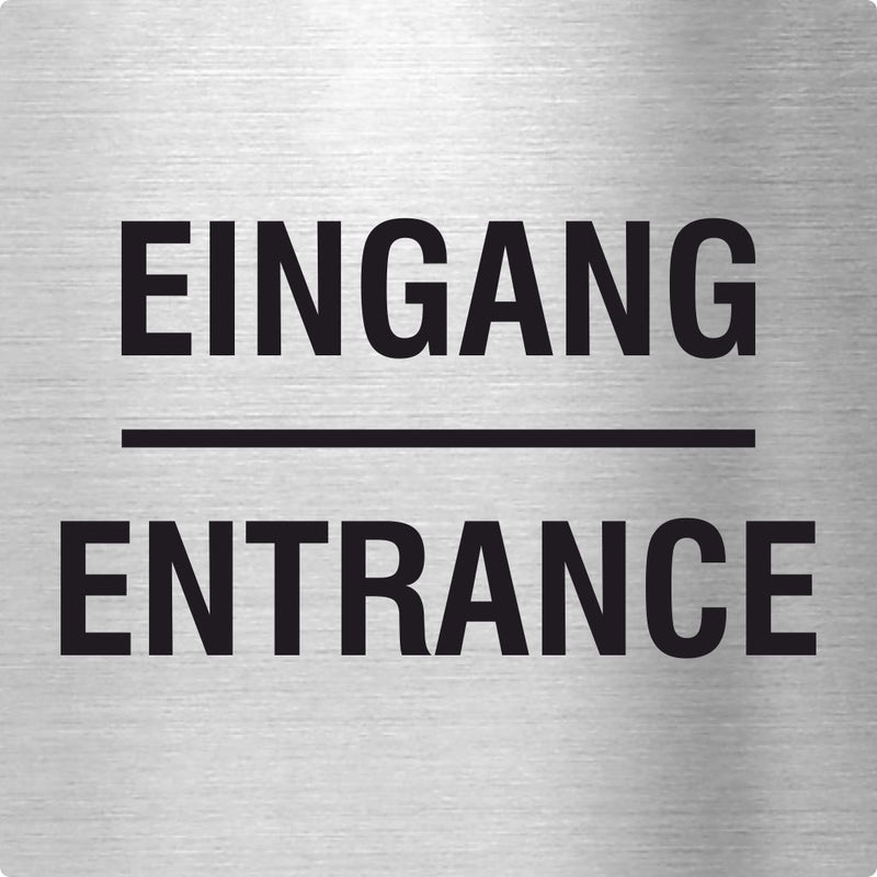 Piktogramm Eingang - Entrance Edelstahl Piktogramme Eingang - Entrance  70x70mm 