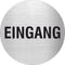 Piktogramm Eingang Edelstahl Piktogramme Eingang online-tuerschilder.com Ø 60mm 