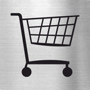 Piktogramm Einkaufswagen Edelstahl Piktogramme Einkaufswagen online-tuerschilder.com 70x70mm 