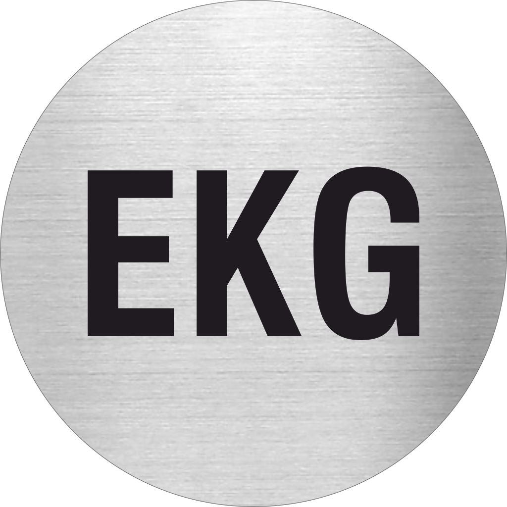 Piktogramm EKG Edelstahl Piktogramme EKG  Ø 60mm 