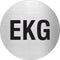 Piktogramm EKG Edelstahl Piktogramme EKG online-tuerschilder.com Ø 60mm 