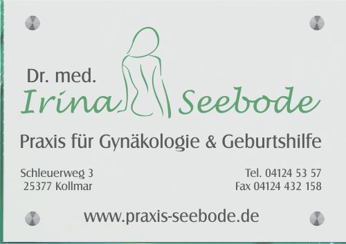 Praxisschilder für Außen Gynäkologie 1