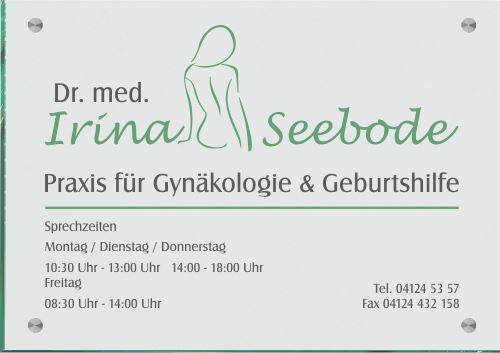Praxisschild für Gynäkologie 2