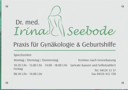Praxisschild für Gynäkologie 3