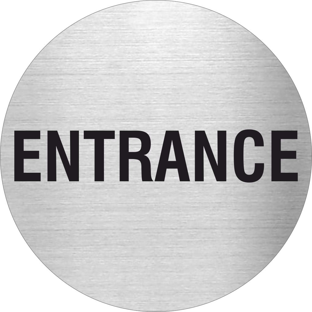 Piktogramm Entrance Edelstahl Piktogramme Entrance online-tuerschilder.com Ø 60mm 