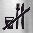 Piktogramme Essen und Trinken verboten as Edelstahl Piktogramme Essen und Trinken verboten 70x70mm 
