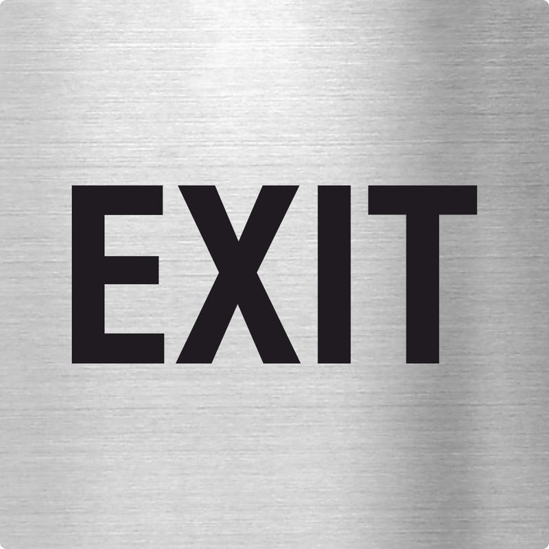 Piktogramm Exit Edelstahl Piktogramme Exit online-tuerschilder.com 70x70mm 