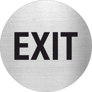 Piktogramm Exit Edelstahl Piktogramme Exit online-tuerschilder.com Ø 60mm 