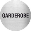 Piktogramm Garderobe mit Text