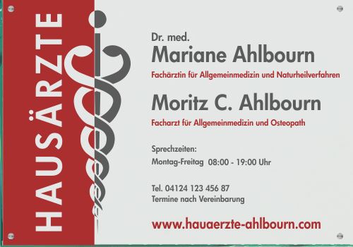 Praxisschild für Hausärzte 6