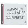 Personalisiertes Hausschild moderne Streifen personalisiert