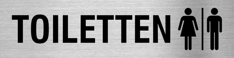Piktogramm Toiletten für Damen / Herren mit Pikto in rechteckig 