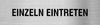 Piktogramm Einzeln eintreten in rechteckig