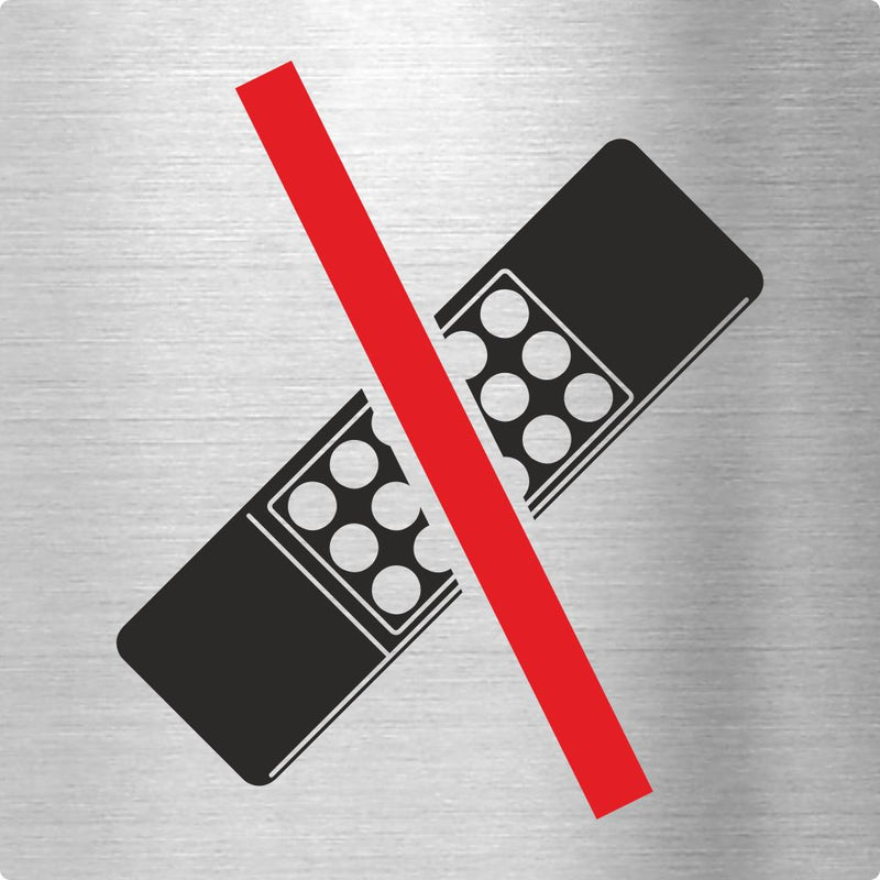 Piktogramm Handy verboten Edelstahl Piktogramme Handy verboten online-tuerschilder.com 70x70mm 