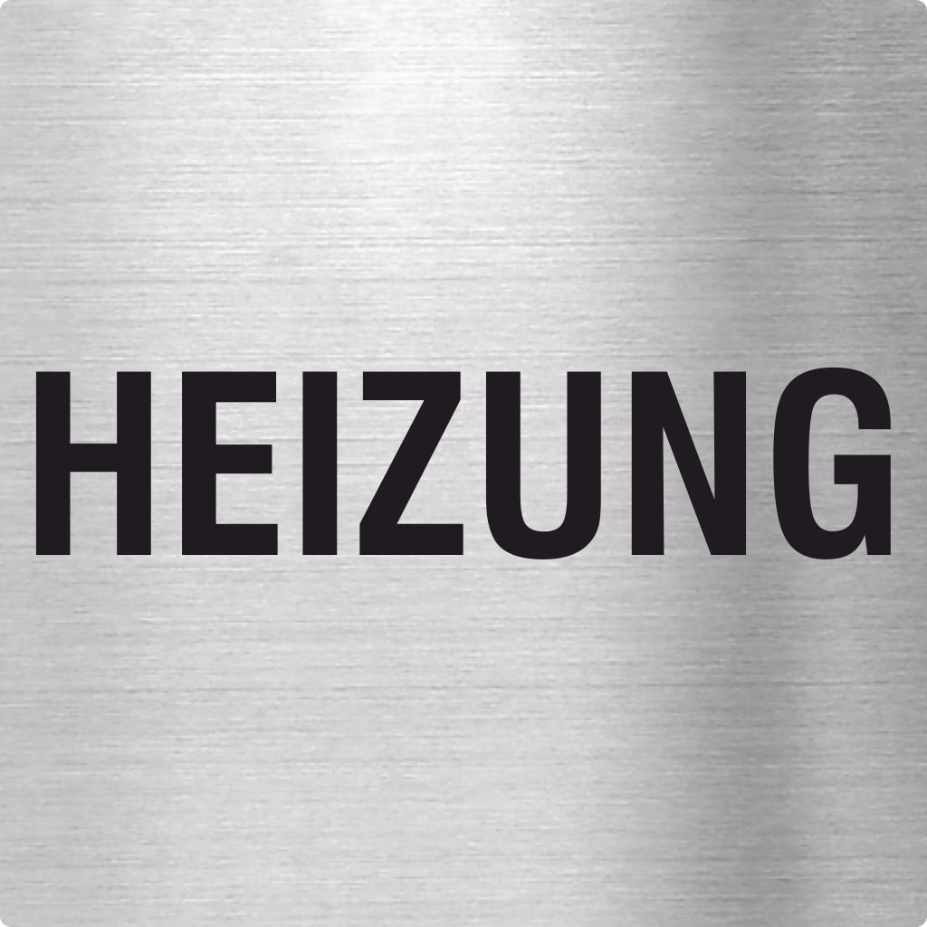Piktogramm Heizung Edelstahl Piktogramme Heizung online-tuerschilder.com 70x70mm 