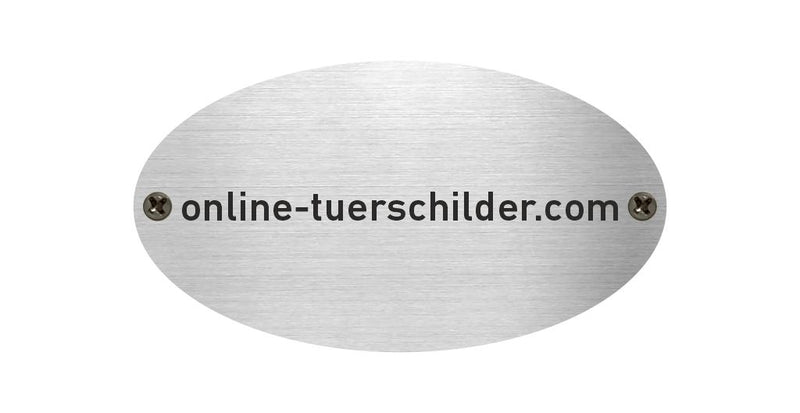 Edelstahlschild 80 x 150 mm - 4mm dick - personalisiert Edelstahlschild 80 x 150 mm 