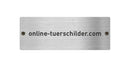 Edelstahlschild 42 x 115 mm - 4mm dick - personalisiert 