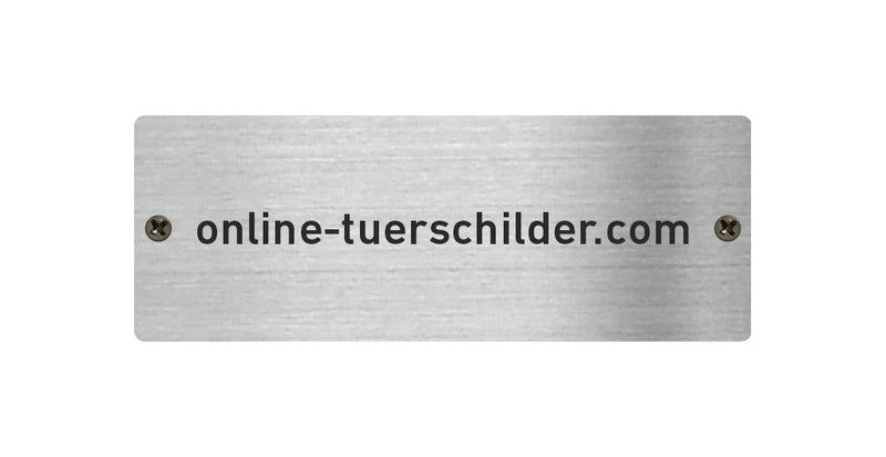 Edelstahlschild 42 x 115 mm - 4mm dick - personalisiert 