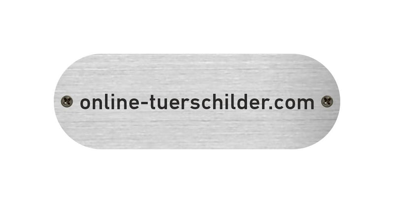 Türschild in Edelstahloptik 40 x 120 mm - 2 mm dick - mit Wunschtext 1