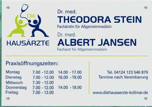 Praxisschild für Allgemeinmediziner 13