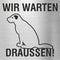 Piktogramm Wir warten Draußen 2 Edelstahl Piktogramme Wir warten Draußen  70x70mm 
