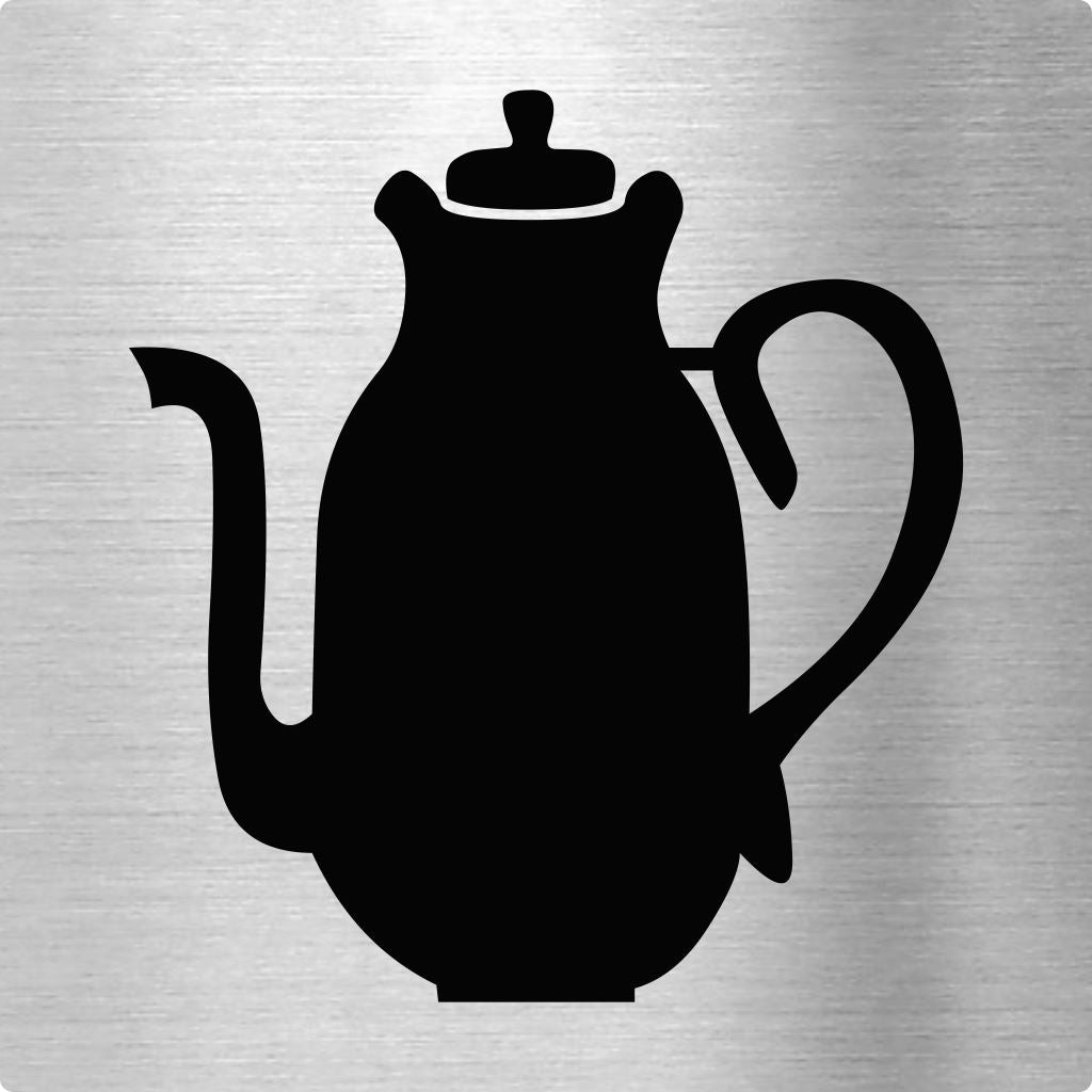 Piktogramm Kaffeeküche Edelstahl Piktogramme Kaffeeküche online-tuerschilder.com 70x70mm 
