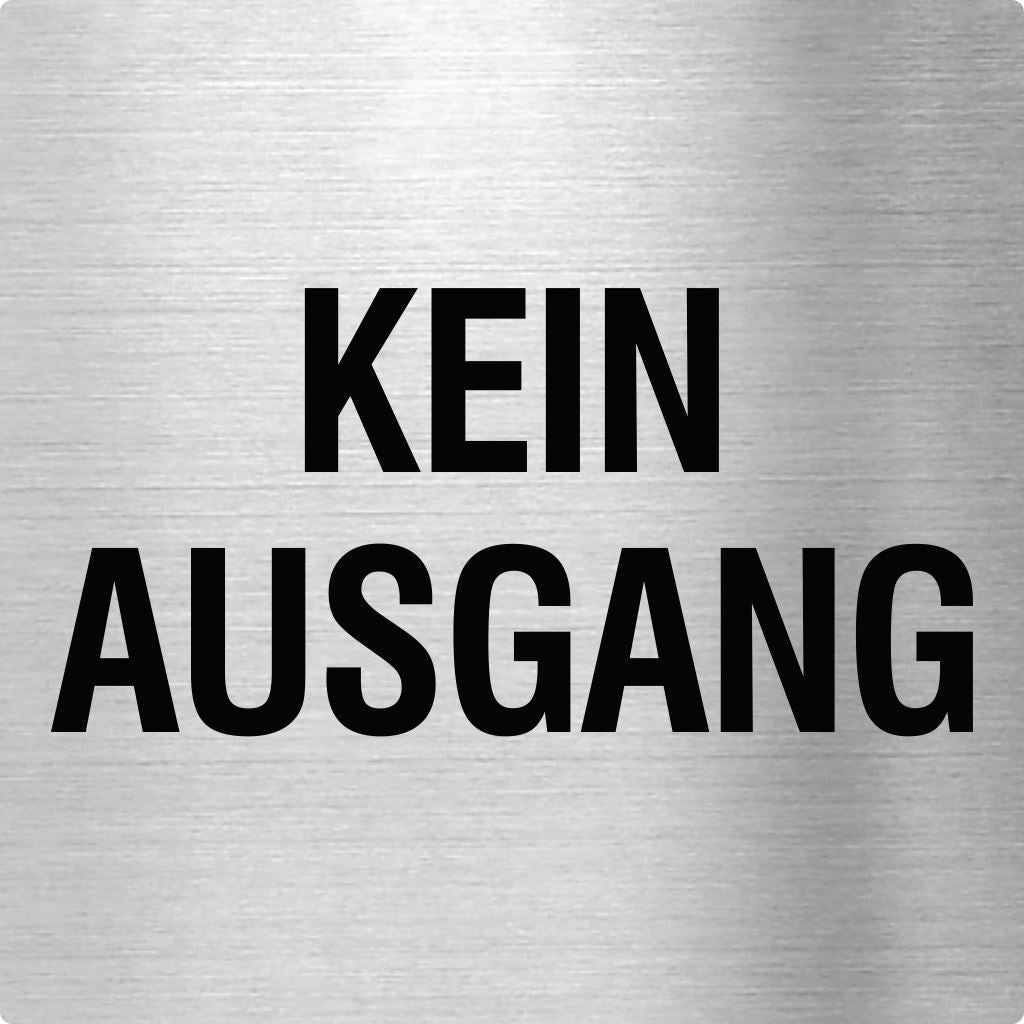 Piktogramm Kein Ausgang Edelstahl Piktogramme Kein Ausgang online-tuerschilder.com 70x70mm 