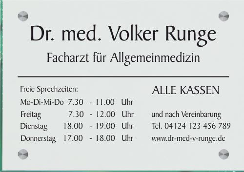Praxisschild für alle Ärzte 1