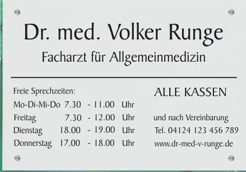 Praxisschild für alle Ärzte 5