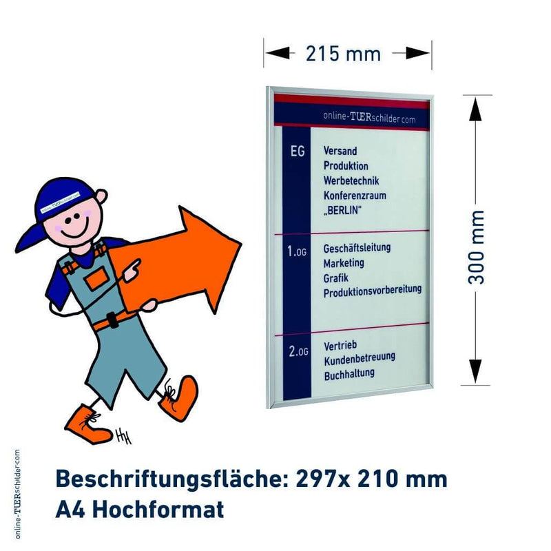 Türschild für Ihr Büro Mölln - mit Alu-Rahmen, Acrylabdeckung - 4