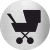 Piktogramm Kinderwagenabstellraum Edelstahl