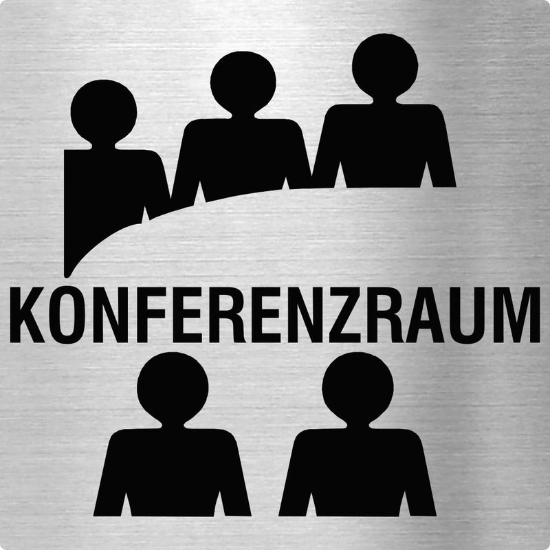 Piktogramm Konferenzraum Edelstahl Piktogramme Konferenzraum online-tuerschilder.com 70x70mm 