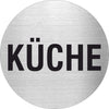 Piktogramm Küche Text Edelstahl