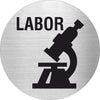 Piktogramm Labor Pikto und Text Edelstahl