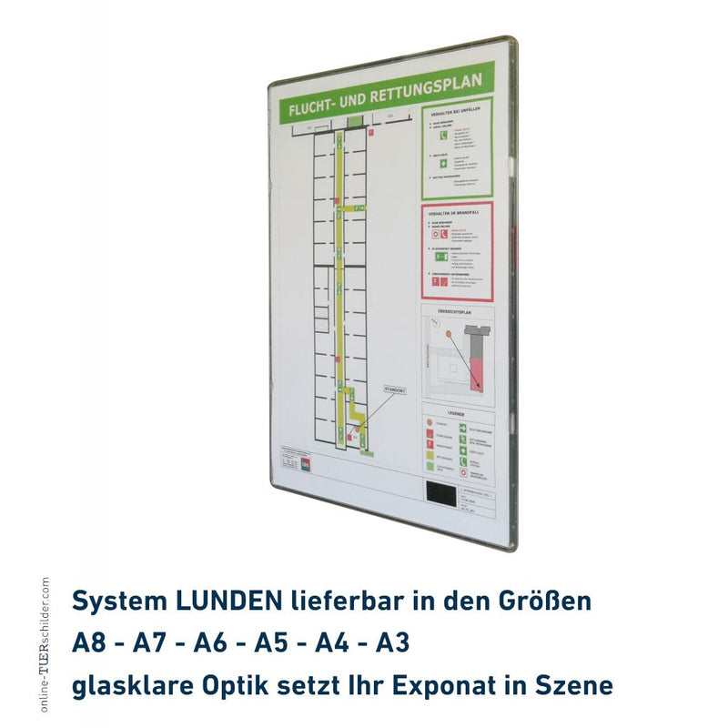 Wegweiser / Türschilder Lunden ganz aus Kunststoff Etagenwegweiser Lunden - Wegweiser online-tuerschilder.com A3 