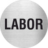 Piktogramm Labor Text Edelstahl