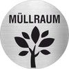 Piktogramme Müllraum Edelstahl