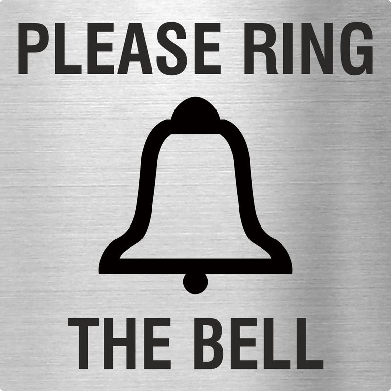 Piktogramm Please Ring the Bell aus Edelstahl Piktogramme  70x70mm 