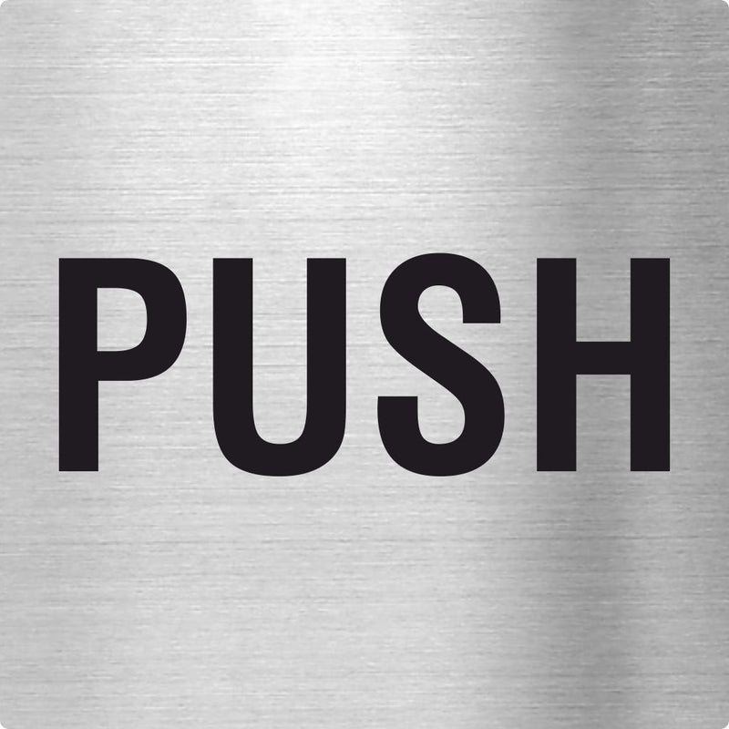 Piktogramm Push aus Edelstahl Piktogramme Push online-tuerschilder.com 70x70mm 