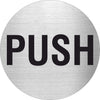 Piktogramm Push aus Edelstahl