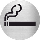 Piktogramm Raucher aus Edelstahl Piktogramme Raucher online-tuerschilder.com Ø 60mm 