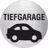 Piktogramm Tiefgarage mit Pikto aus Edelstahl