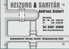Firmenschild Heizung&Sanitär aus Echtglas – Ihr maßgeschneidertes Außenschild in 5 Größen