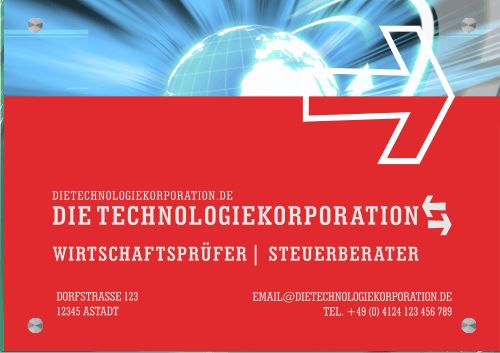 Firmenschild für Steuerberater 3