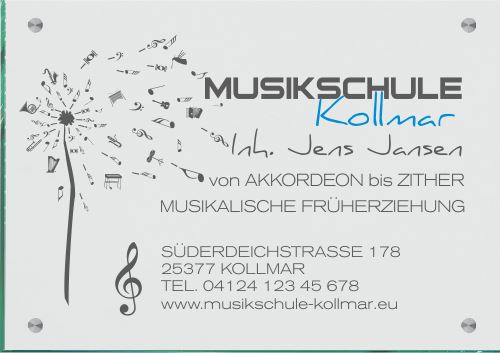 Firmenschilder für eine Musikschule 12