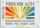 Firmenschild für Hotel & Spa - Wir gestalten Ihr Schild! Firmenschilder Glas und Edelstahl  (A3) 